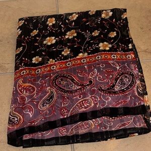 Floral and Paisley Patterned Scarf